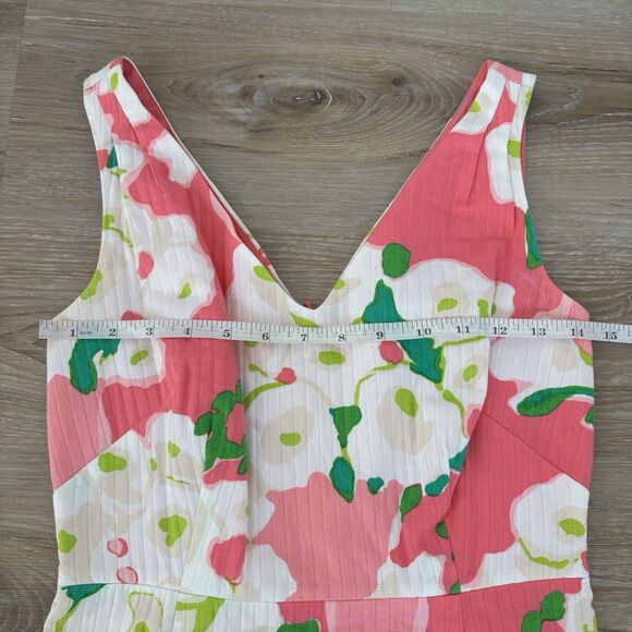 Lilly Pulitzer Dress Size 0 Hotty Pink Sleeveless Sheath V Neck Kiki Mini - Picture 6 of 9